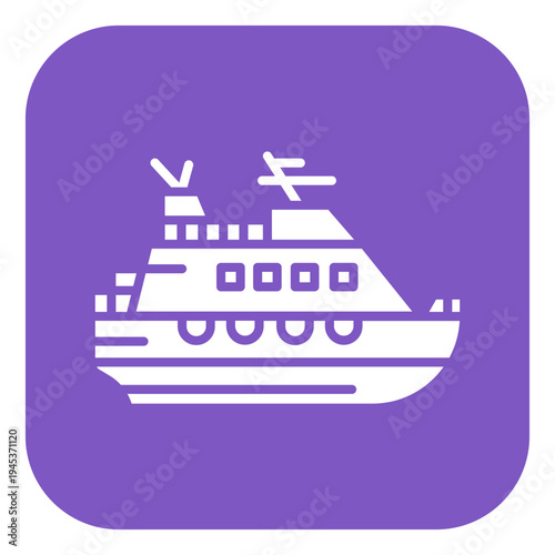 Cruise Lifeboat Vector Icon