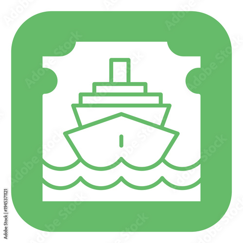 Cruise Map Vector Icon
