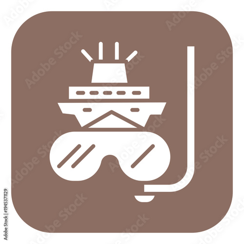 Cruise Snorkel Vector Icon