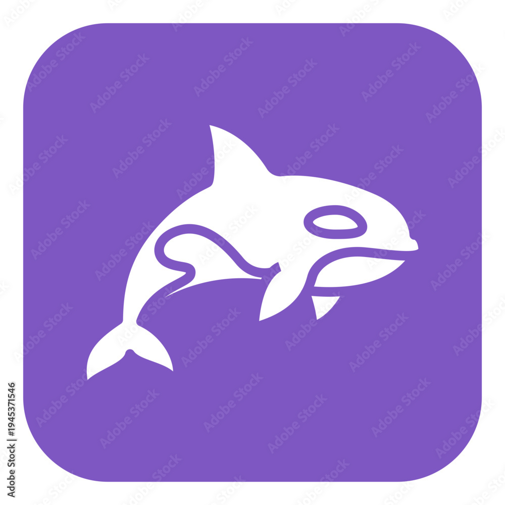 Naklejka premium Killer Whale Vector Icon