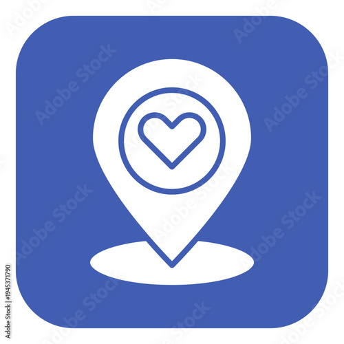 GPS Love Vector Icon