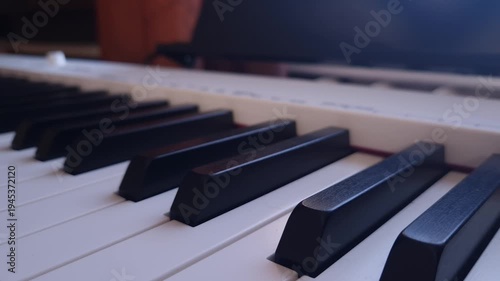piano keys close up black and white keyboard musical instrument background