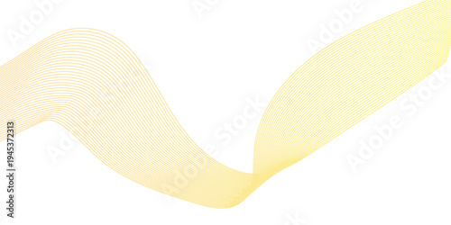 Luxury abstract gold wavy line pattern (kurva guilloche) dengan ruang copy. Warna emas yang elegan, gradien mulus pada latar belakang putih. Tekstur vektor premium bergaris untuk spanduk,