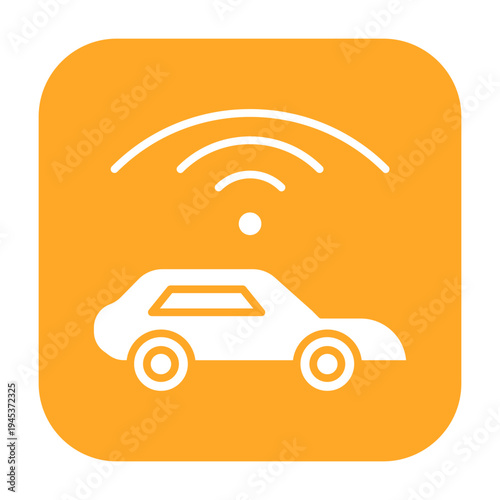 Self Driving Vehicle Vector Icon