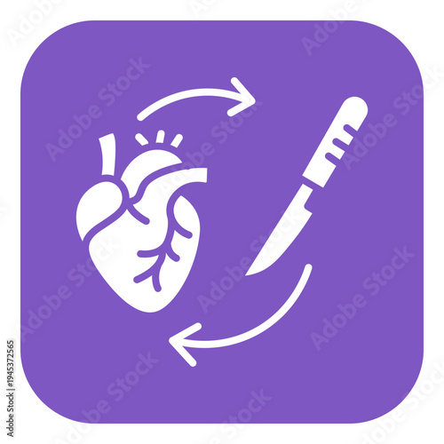 Heart Transplant Vector Icon