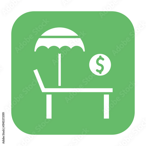 Paid Vacation Vector Icon