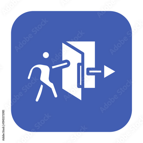 Emergency Exit Vector Icon
