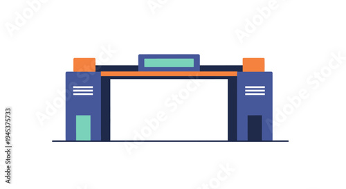 Entrance Gate Archway Modern Design Illustration