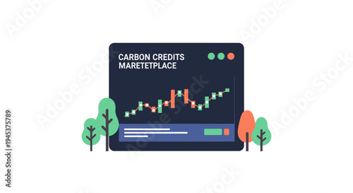 Carbon Credits Marketplace Chart Showing Growth and Fluctuations