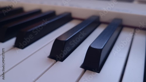 piano keys close up black and white keyboard musical instrument background