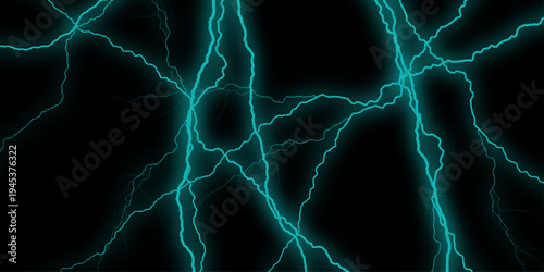 Branched lightning bolt. Abstract texture background in natural patterned. Intense electric bolts crackle across a stark. Frame of lightnings on black background. Colorful marble abstract texture. 