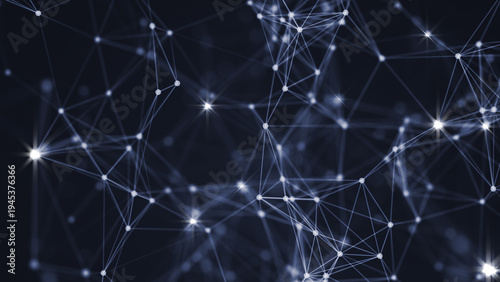 Blue Plexus Digital Network Internet and AI Technology Concept