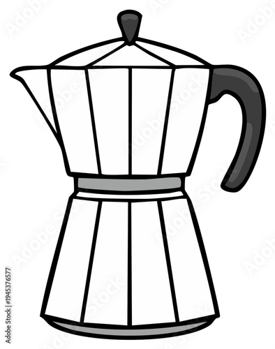 Classic Moka Pot for Making Coffee on the Stove Top