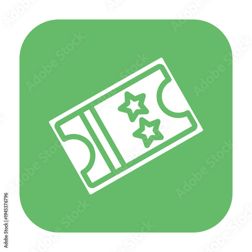 Lucky Draw Ticket Vector Icon