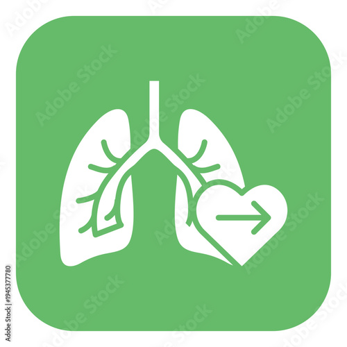 Lung Transplant Vector Icon