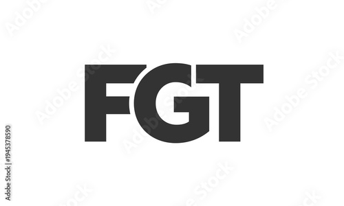 FGT logo design template with strong and modern bold text. Initial based vector logotype featuring simple and minimal typography. Trendy company identity.
