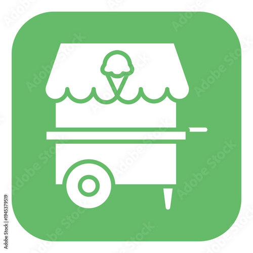 Ice Cream Stall Vector Icon