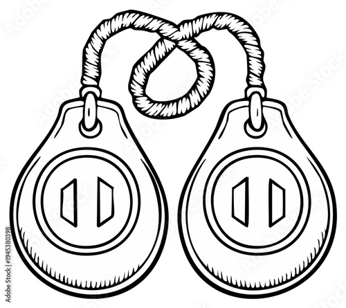 Pair of percussion instruments castanets illustration