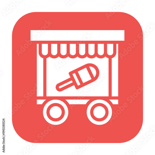 Ice Cream Stand Vector Icon