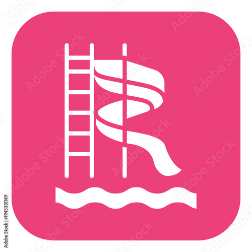 Water Slide Vector Icon