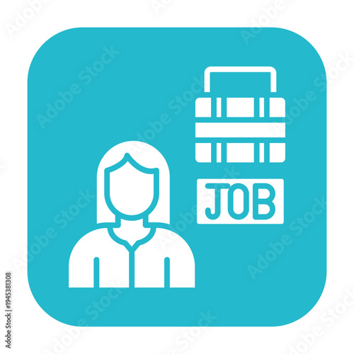 Job Seeker Female Vector Icon