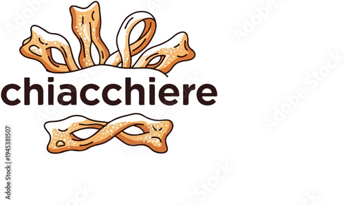 Traditional fried dough pastries sprinkled with sugar