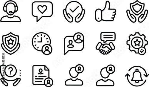 Care Collection Silhouette Icon Set Health Care Typography Silhouette Icon Pack