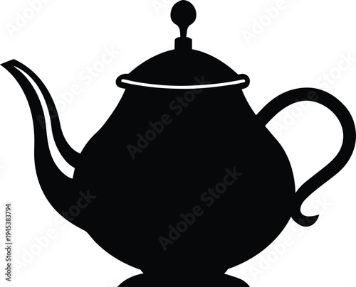 Teapot Silhouette Vector – Tea Kettle Icon Set