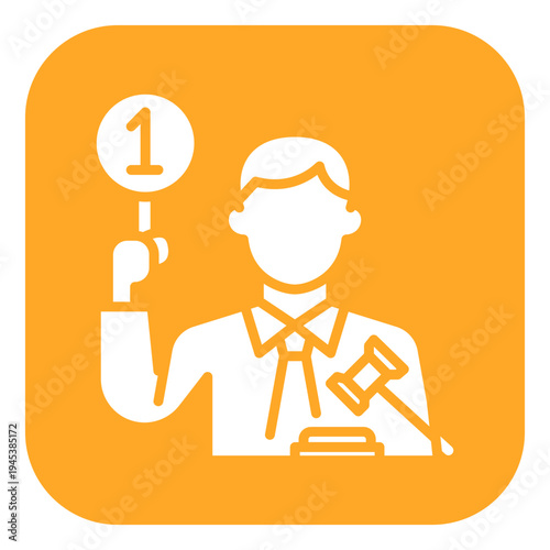 Auction Guest Male Vector Icon