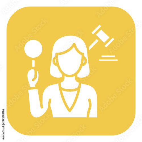 Auction Guest Female Vector Icon