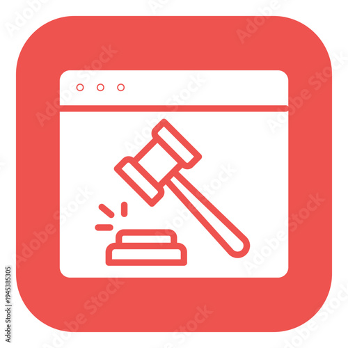 Auction Website Vector Icon