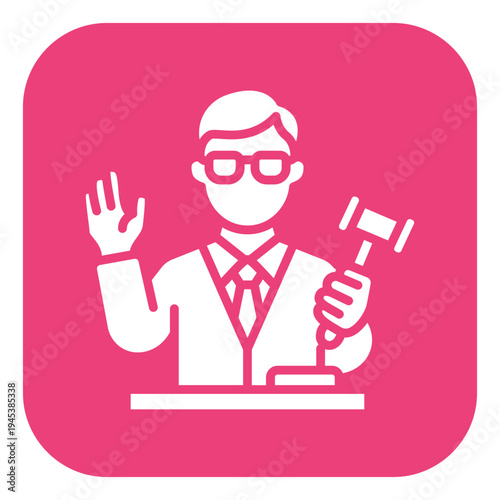 Auctioneer Male Vector Icon