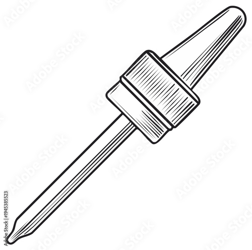 Illustration of a medicine dropper for medical and scientific use