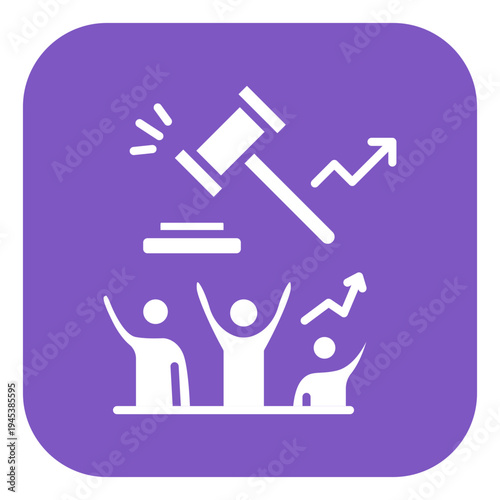 Dynamic Auction Vector Icon