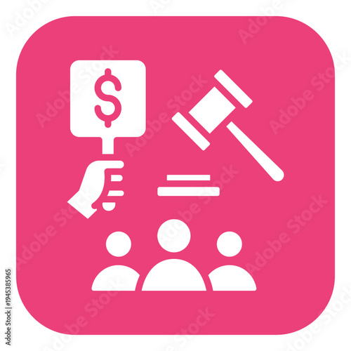 Maximum Bid Auction Vector Icon