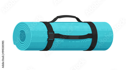 blue mattress isolated in white