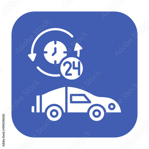 24 Hours Service Vector Icon