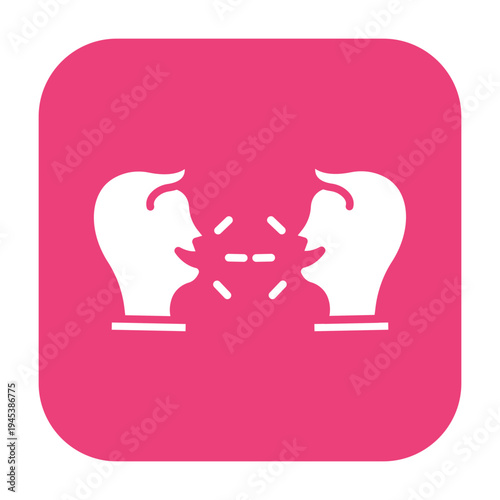 Face to Face Contact Vector Icon