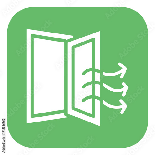 Natural Ventilation Vector Icon