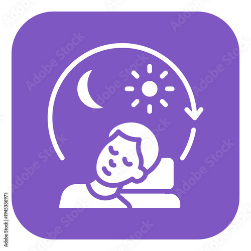 Natural Sleep Schedule Vector Icon