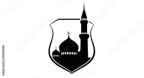 Mosque Silhouette Icon Design Element 1.