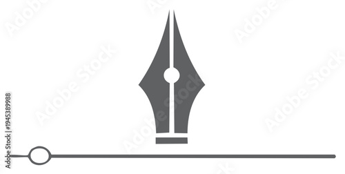 Elegant design featuring a gray pen icon and a slider bar indicating creativity and precision