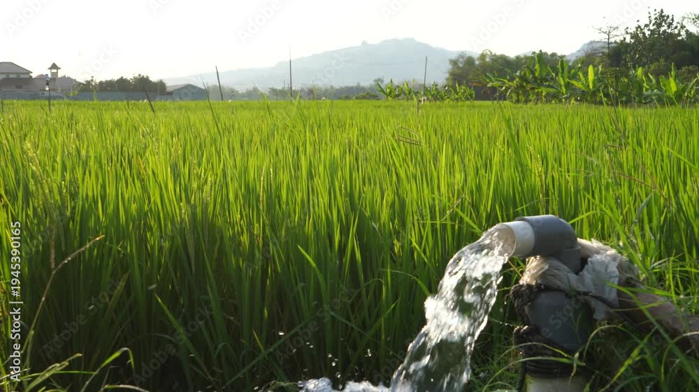 Irrigation of rice fields using pump wells with the technique of ...