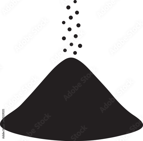 Pile of white sugar or sweet powder ingredient for baking cookery dessert pastry making vector illustration