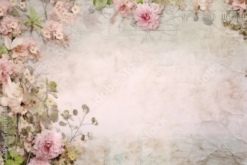 Spring garden ephemera border backgrounds pattern flower.