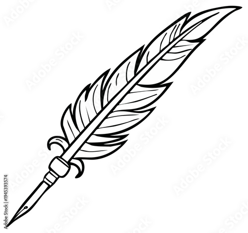 Ink Feather Pen Illustration