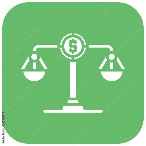 Fraudulent Scales of Justice Vector Icon