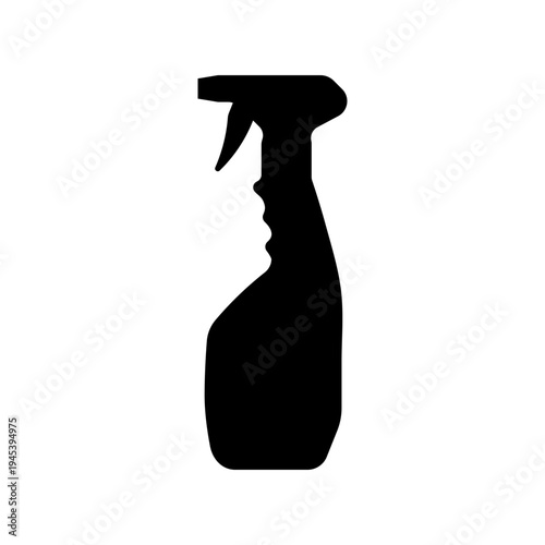 Spray Bottle Silhouette Icon. Cleaning Sprayer Bottle Black Symbol for Household or Garden Use.