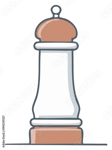 Cartoon Salt Shaker Isolated on White for Creative Food and Culinary Designs