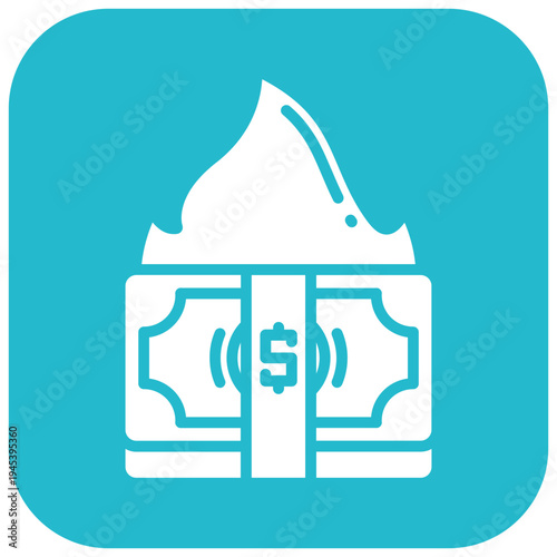 Greed Fueled Fire Vector Icon